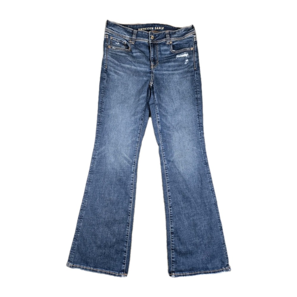 American Eagle Outfitters Women's Jeans Kick Boot Size 10 Regular Stretch Y2K